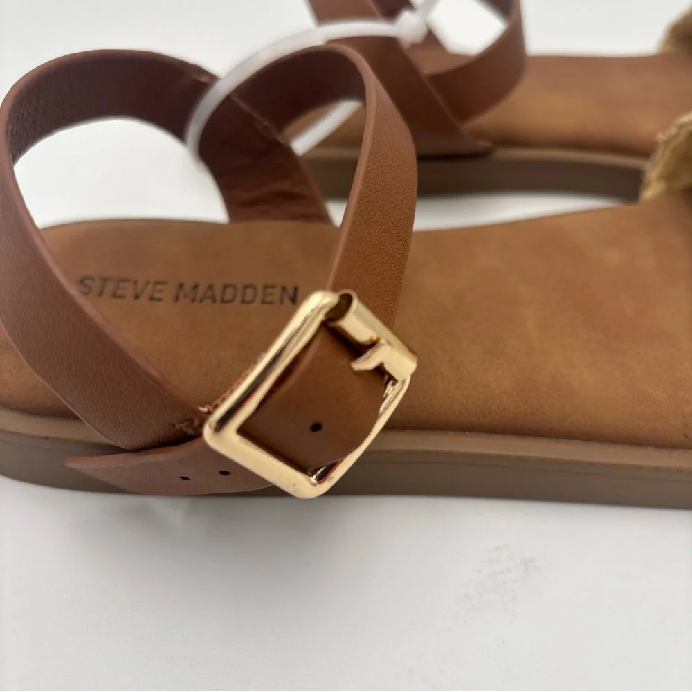 Steve Madden‎ Brown and Tan Sandals Two-Strap Design Sizes 2,4,5
